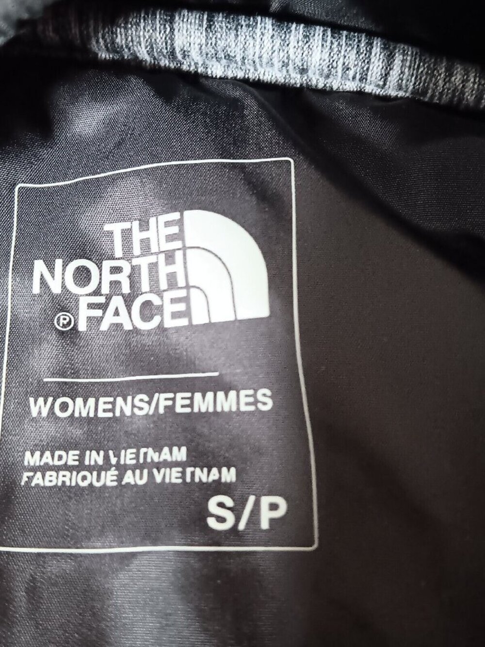 The North Face Pseudo Puffer Tunic Vest Small Gray Black Conservation Legacy - Picture 7 of 9